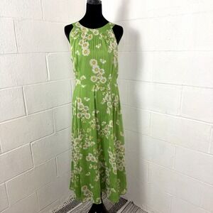 Tommy Hilfiger Halter Midi Dress Green Daisy Garden Girl Easter Wedding Guest 8